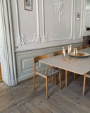 Betty TK1 Stackable chair - Oak w. natural linen