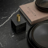 Block Candle Holder - Black Marquina