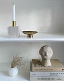 Block Candle Holder - Light Fossil