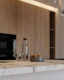 Bottle Carafe, 1 L - Clear Glass / Brass