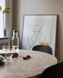 Bottle Carafe, 1 L - Clear Glass / Brass