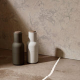 Bottle Grinder, 2-Piece - Hunting green / beige with walnut lid