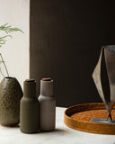 Bottle Grinder, 2-Piece - Hunting green / beige with walnut lid