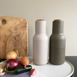 Bottle Grinder, 2-Piece - Hunting green / beige with walnut lid