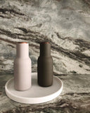 Bottle Grinder, 2-Piece - Hunting green / beige with walnut lid