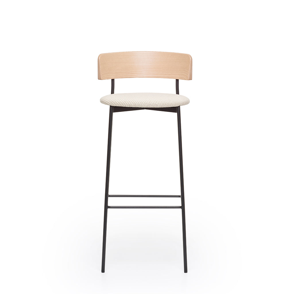 Friday Bar / Counter Stool Natural - Upholstered Seat