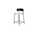 Friday Bar / Counter Stool Black - Upholstered Seat