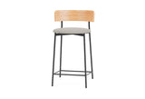 Friday Bar / Counter Stool Natural - Upholstered Seat