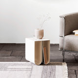 Curved Side Table - Beige