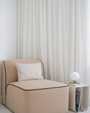 Curved Side Table - Beige