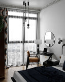 Dalt Pendant - Matt Black, Black Marble