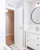 Dalt Aplique - Matt Black / White Marble