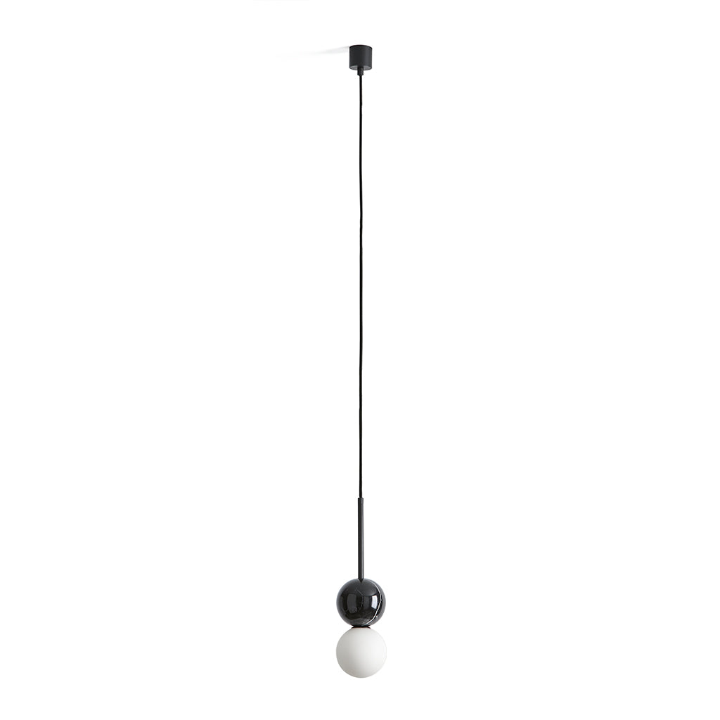 Dalt Pendant - Matt Black, Black Marble
