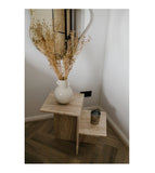 Distinct Side Table - Travertine