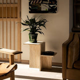 Distinct Side Table - Travertine