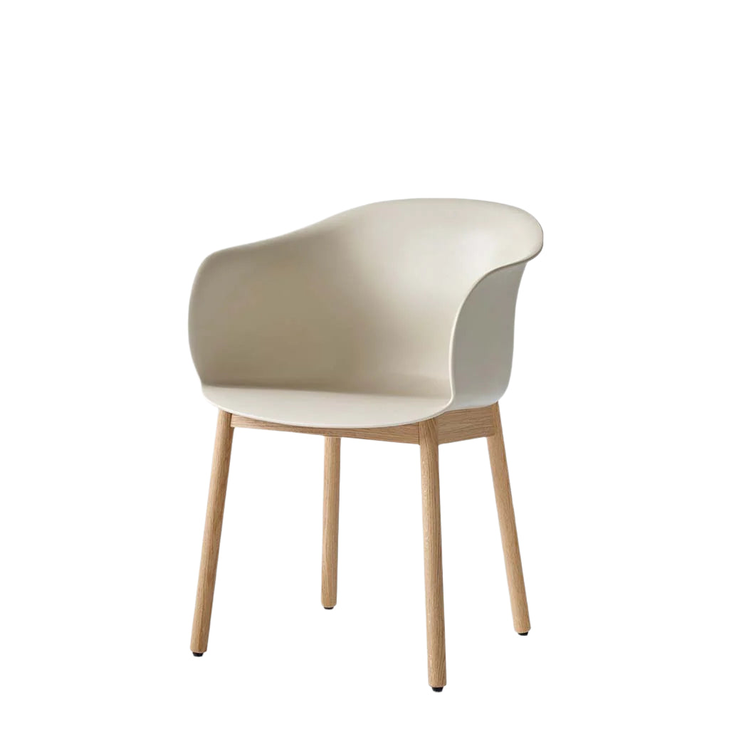 Elefy Chair JH30 - Soft Beige & Lacquered Oak