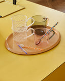 Glass Spoons Spice Set of 3 - Amber, light pink and white