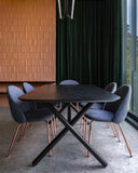 Iola Chair Black Metal Legs - Camel Velvet - Displayed Item