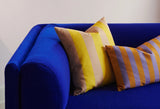 Stripes cushion S orange/purple