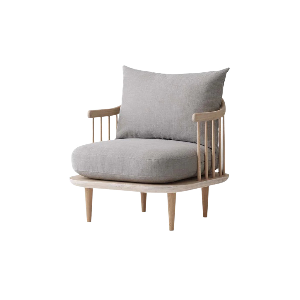 Fly Lounge Chair SC10 - White Oiled Oak w. Hot Madison 094