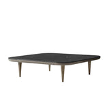 Fly Lounge Table SC11, Large - Smoked Oiled Oak w. honed Nero Marquina marble