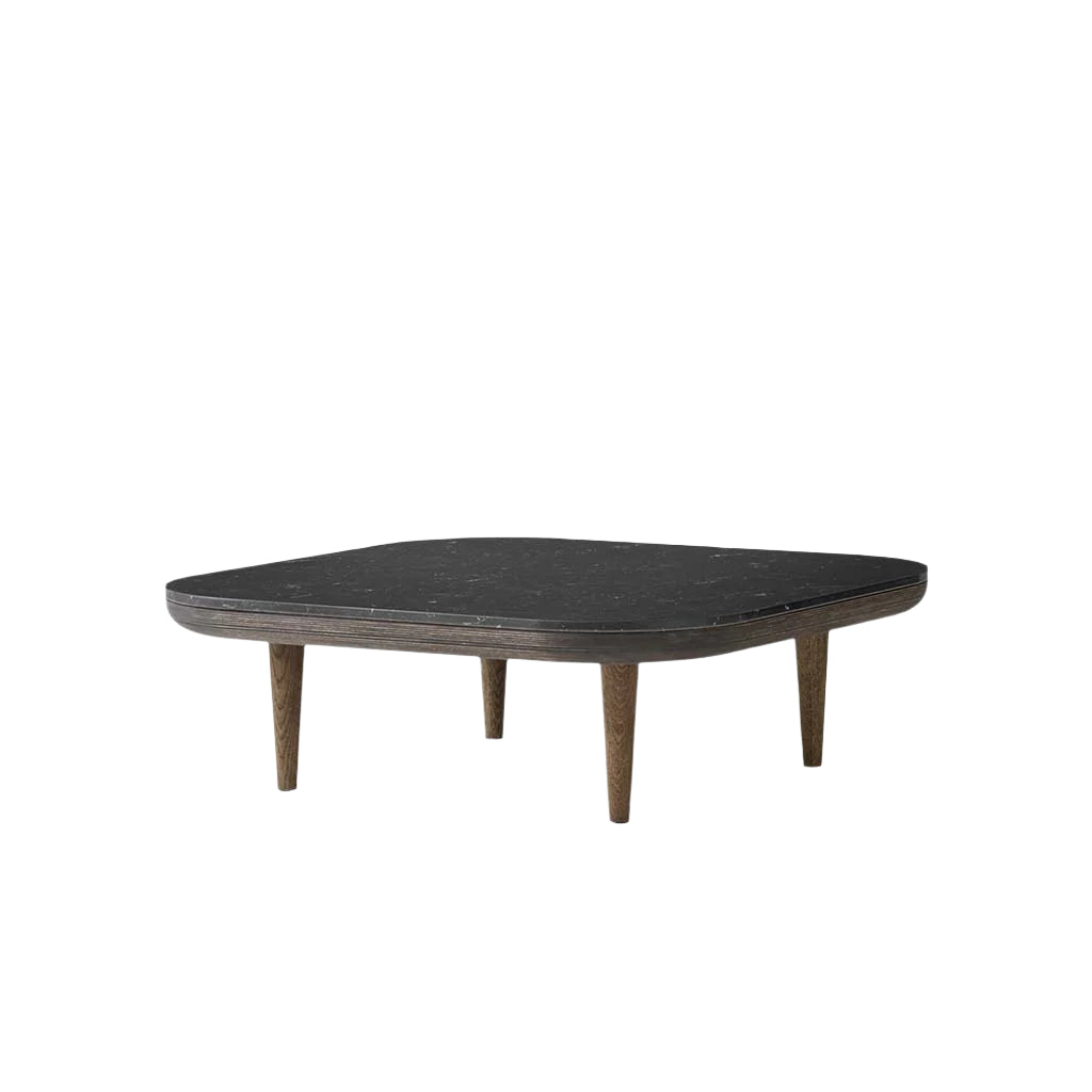 Fly Lounge Table SC4, Small - Smoked Oiled Oak w. honed Nero Marquina marble