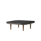 Fly Lounge Table SC4, Small - Smoked Oiled Oak w. honed Nero Marquina marble