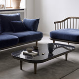 Fly Lounge Table SC5, Long - Smoked Oiled Oak w. honed Nero Marquina marble