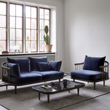 Fly Lounge Table SC5, Long - Smoked Oiled Oak w. honed Nero Marquina marble