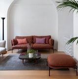 Fly Lounge Table SC4, Small - Smoked Oiled Oak w. honed Nero Marquina marble