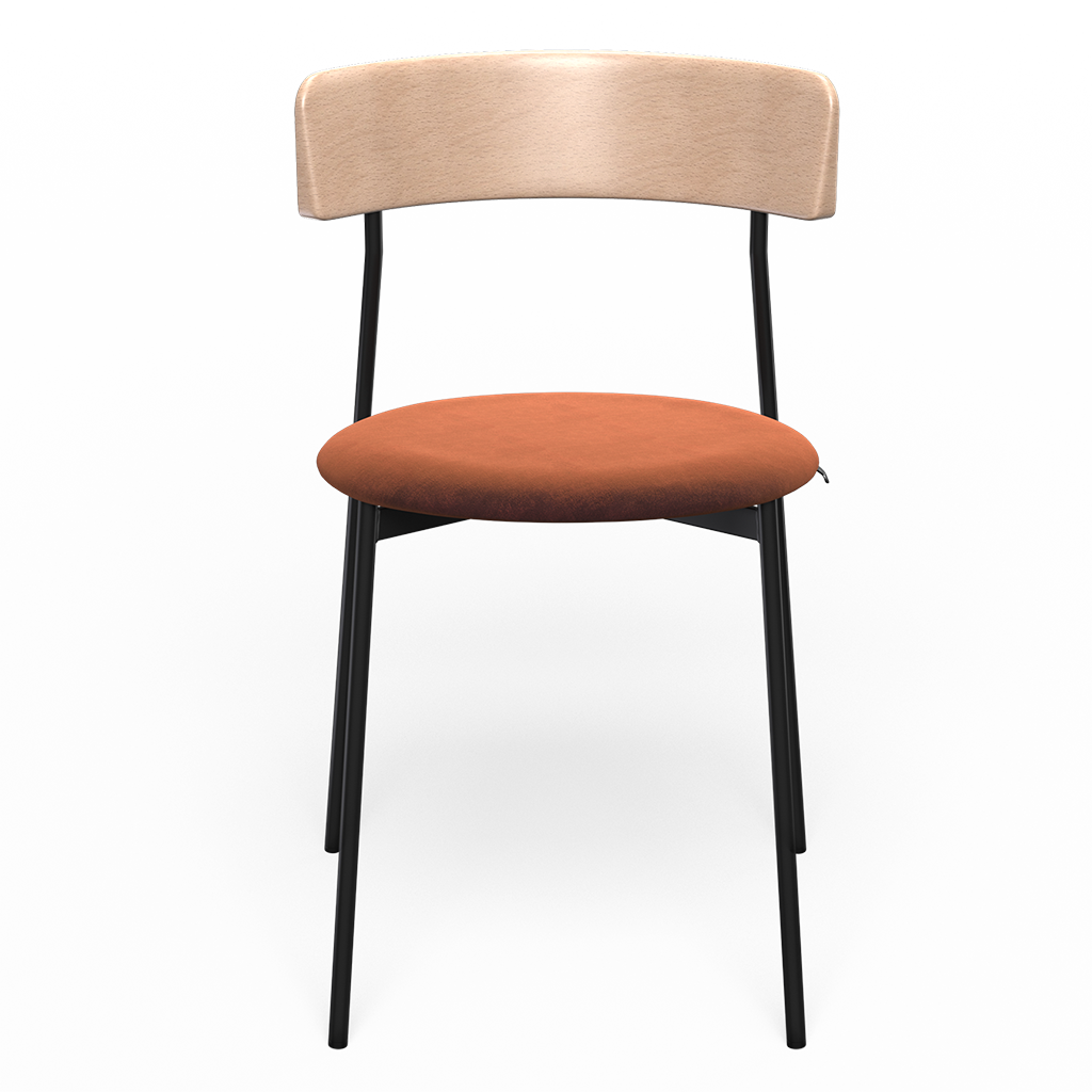 Friday Dining Chair Natural - Upholstered seat, No arms