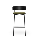 Friday Bar / Counter Stool Black - Upholstered Seat