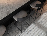 Friday Bar / Counter Stool Black - Upholstered Seat