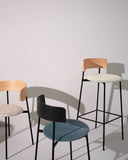 Friday Bar / Counter Stool Natural - Upholstered Seat