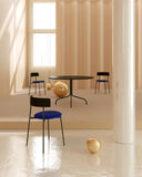 Friday Dining Chair Black - Upholstered seat, No arms