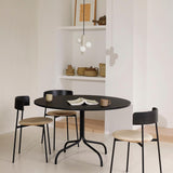 Friday Dining Chair Black - Upholstered seat, No arms
