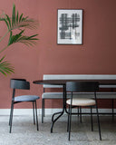 Friday Dining Chair Black - Upholstered seat, With arms