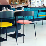 Friday Dining Chair Black - Upholstered seat, With arms