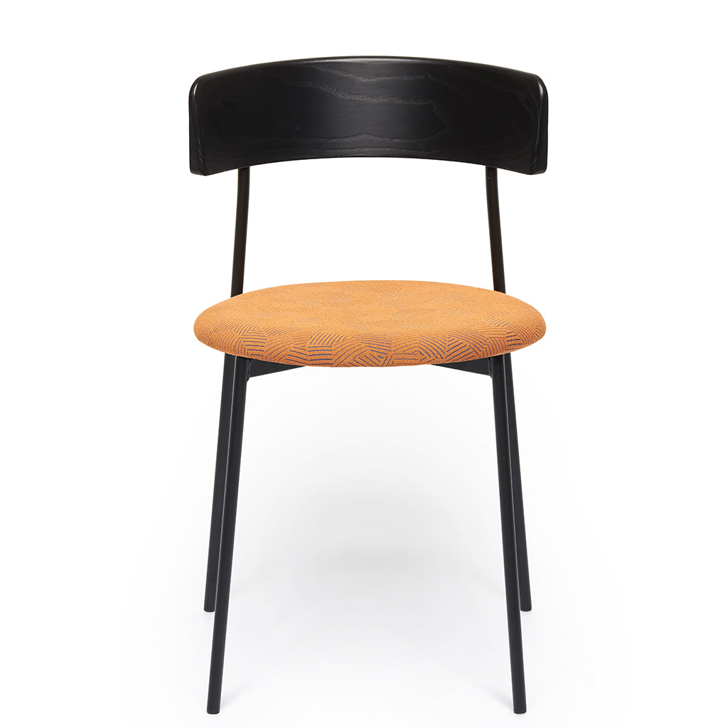 Friday Dining Chair Black - Upholstered seat, No arms