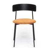 Friday Dining Chair Black - Upholstered seat, No arms