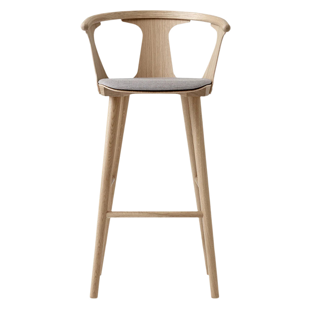 In Between SK10 Bar Stool - Oiled Oak, upholstered