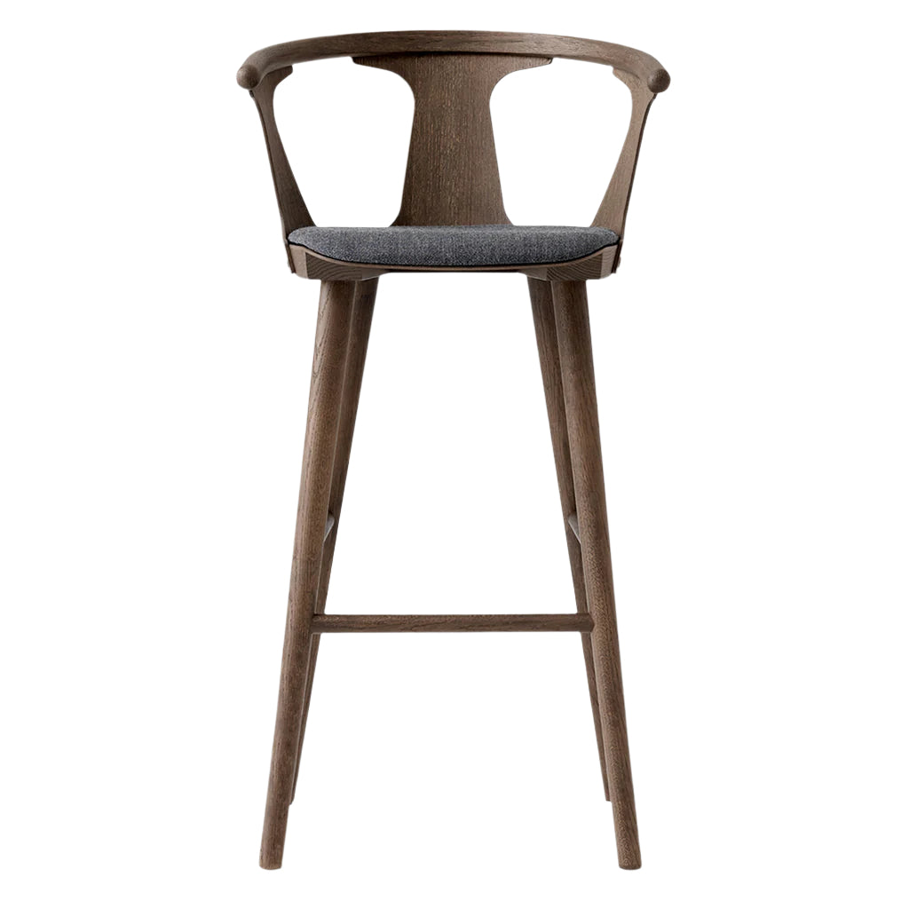In Between SK10 Bar Stool - Smoked Oiled Oak, upholstered
