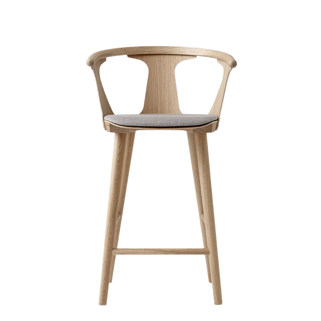 In Between SK8 Counter Stool - Oiled Oak, upholstered