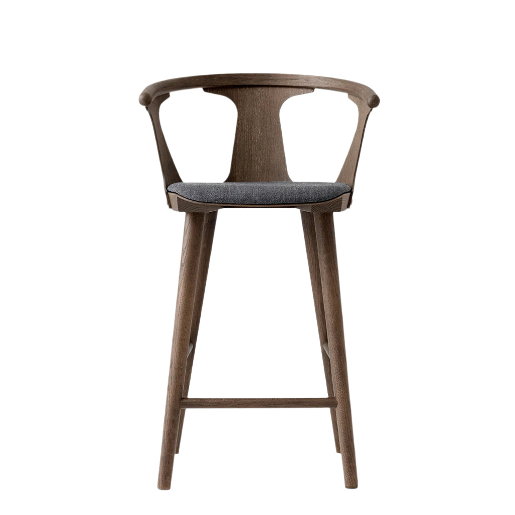 In Between SK8 Counter Stool - Smoked Oiled Oak, upholstered