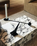 Plinth Low - Rose marble Calacatta viola