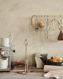 Kitchen Rod incl. 6 hooks - Brass