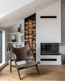 Knitting Lounge Chair - Dark stained oak / Dakar 0311