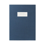 Large Notebook - Check Dark Blue