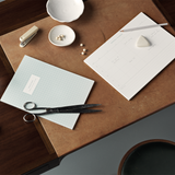 Large Notebook - Check Light Blue