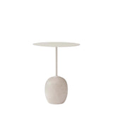 Lato Side Table LN8 Round - Ivory White & Crema Diva Marble